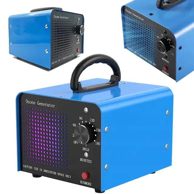 Generator de ozon 60000 mg/h cu timer 60 min, pentru curatarea aerului in spatii de 200 m, 6,85x7,28x4,84 inch