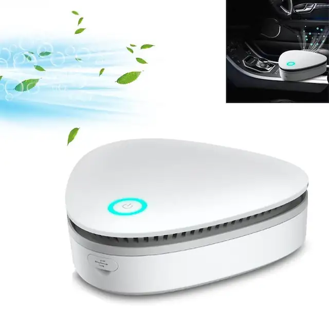 Purificator de aer, mini deodorant, tehnologie avansata de deodorare, portabil, 1800mAh, pentru casa si masina