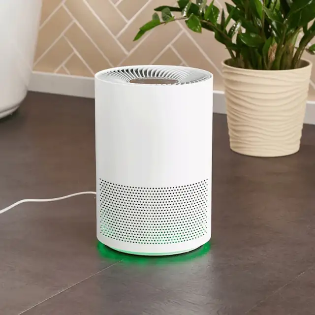 Purificator de aer StarQ, sistem filtrare 3 in 1, alb, 22x39cm, pentru camere pana la 25m²