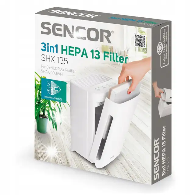 Filtru 3in1 Sencor SHX 135 HEPA 13 pentru purificator aer, alb