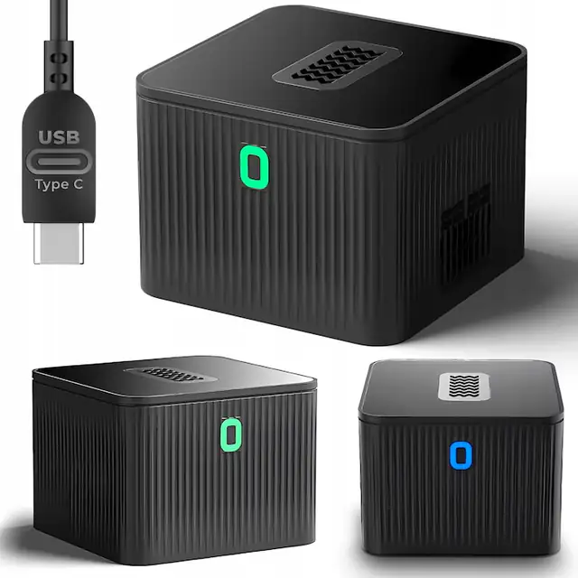 Purificator aer portabil USB-C, silentios, eficient, alb