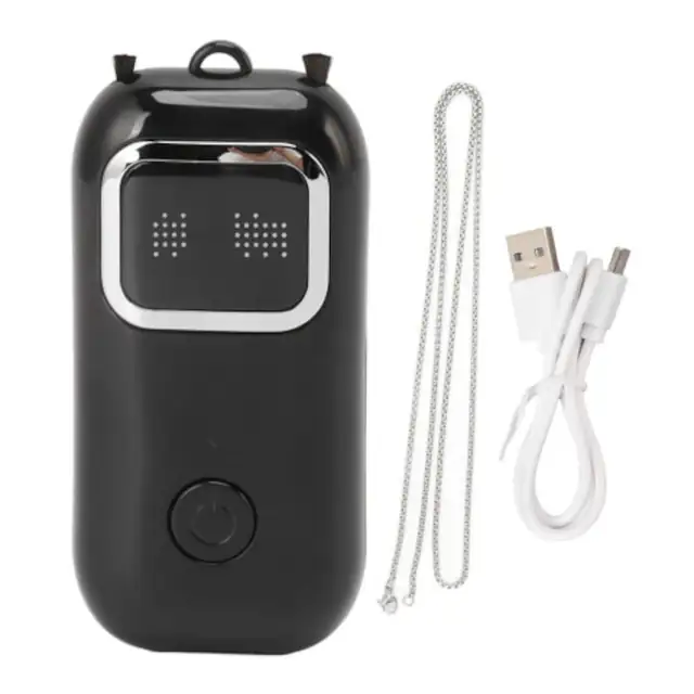 Purificator de aer portabil pentru gat, tehnologie ioni negativi, alb, 106g