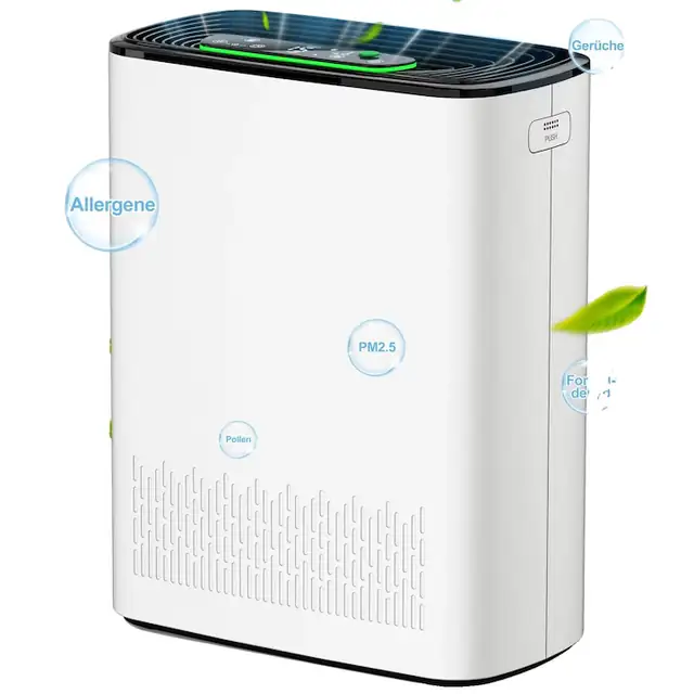 Purificator aer H13 HEPA, turbo si mod somn, alb, 4kg