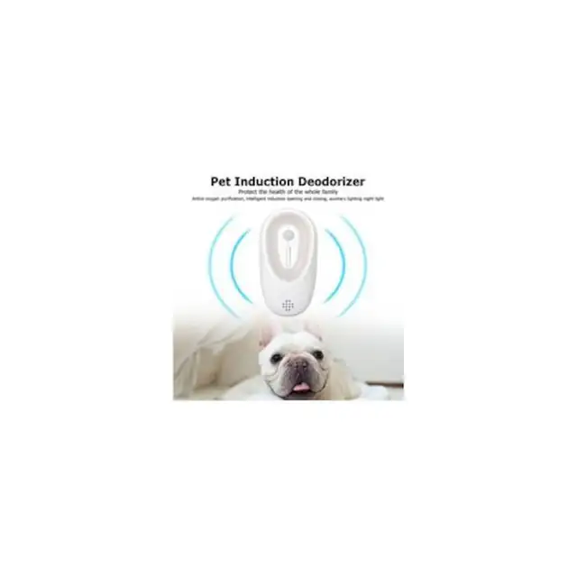 Purificator aer pentru animale, dezodorizant cu inductie, lumina de noapte, alb, 160g