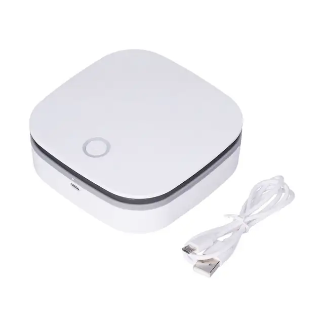 Purificator aer portabil USB, eliminare 99.97% particule, design compact alb