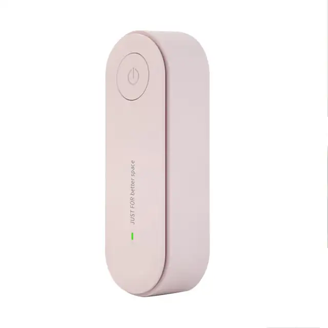 Purificator de aer cu ultrasunete avansat, aparat de purificare a aerului, pentru suprafete pana la 30 m², plug-and-play, consum redus de energie, silentios, roz, 1 buc