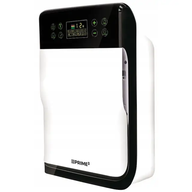 Purificator de aer PRIME3 SAP51, aparat de purificare, cu filtru HEPA, lampa UV, ionizator, 165 m3/h, alb/negru, 40 m2