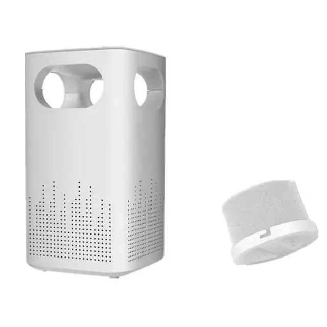 Purificator de aer Mini USB, cu alimentare USB, silentios (≤30 dB), filtru inlocuibil, CADR 60 m³/h, Alb, 1 buc
