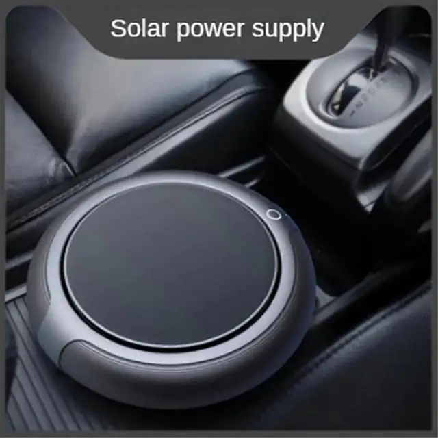 Purificator de aer auto, cu filtru HEPA si ionizator cu ioni negativi, 2 in 1, incarcare solara si USB, purificare 360°, negru, 1 buc