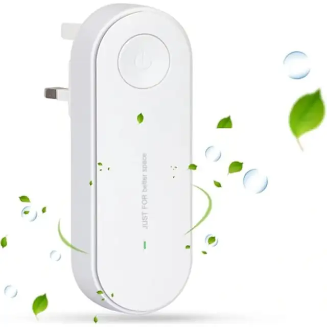 Purificator de aer cu ioni negativi/ionizator mini portabil pentru priza, compact, elimina mirosuri, fum si poluanti, alb, 1 buc.