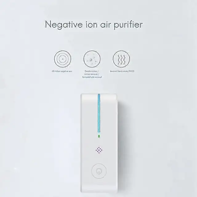 Purificator aer cu ionizator mic, alb, 10x5x5cm