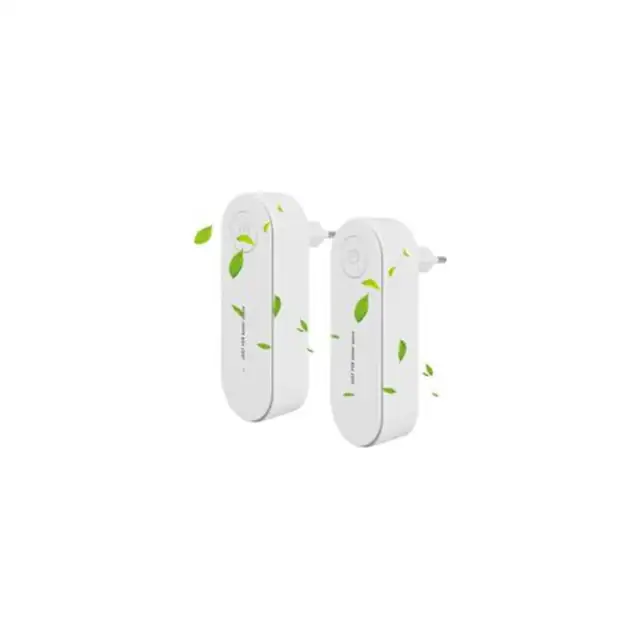 Set 2 purificatoare aer portabile silentioase, alb, 11.3x4x2.4cm