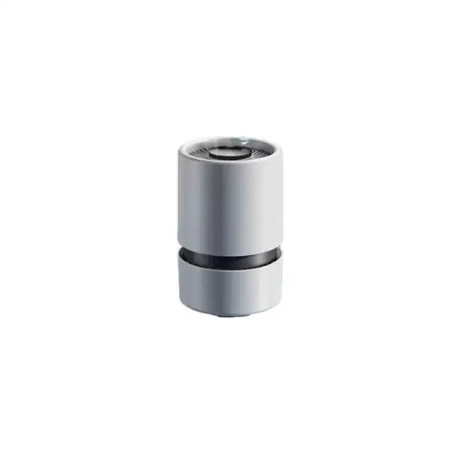 Purificator de aer portabil / curatator de aer desktop cu filtru HEPA 99,97% (0,3 µm), control touch si eliminare mirosuri, Alb, 5W, 17,6 cm