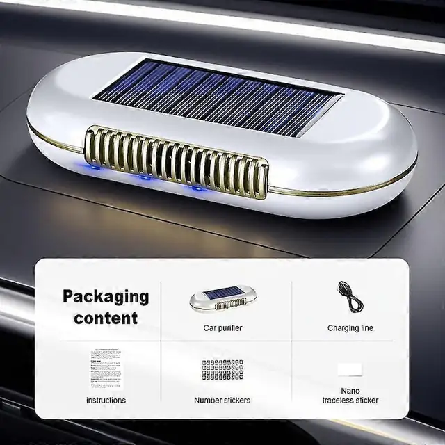 Purificator aer auto solar oval alb 15x8cm fara fir