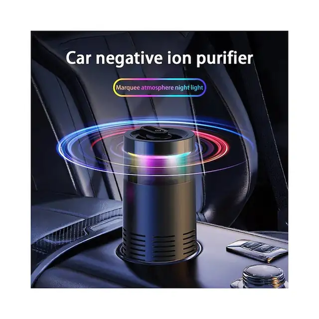 Purificator de aer auto, ionizator auto, tehnologie ioni negativi, eliminare rapida formaldehida si mirosuri, negru, 1 buc