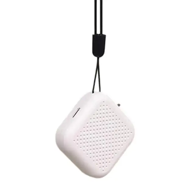 Purificator de aer portabil, aparat purificator usb reincarcabil, filtreaza particule pana la 0,3 microni (PM2.5), cu snur de agatat, alb, 1 buc