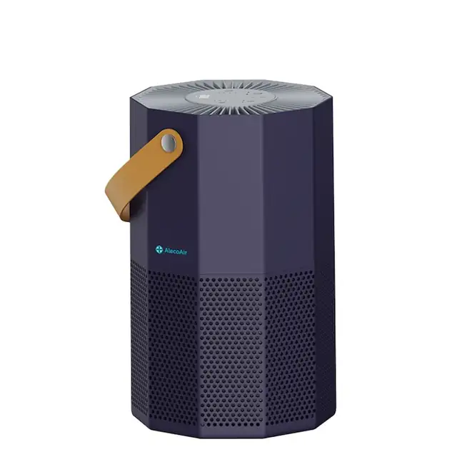 Purificator aer AlecoAir P25 Roubiq, 220 mc/h, 33 W, suprafata de acoperire 25 mp, Wi-Fi, control touch, afisaj digital, timer, filtru HEPA, filtru Carbon, albastru