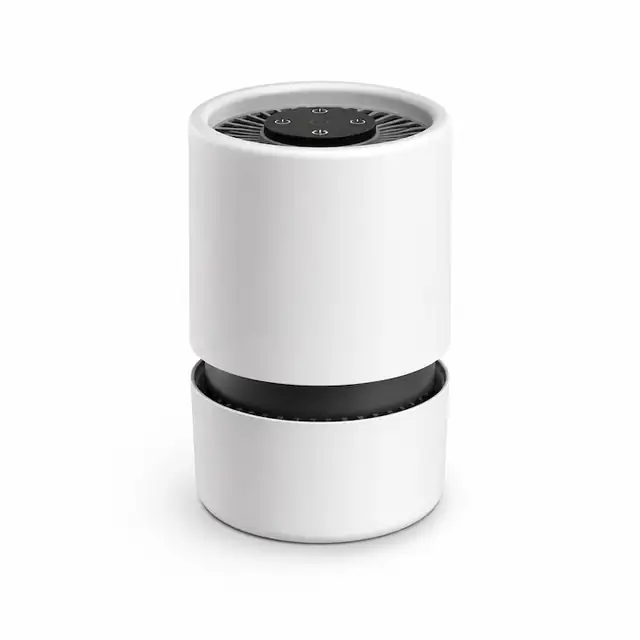 FLEXON Purificator de Aer Compact cu Filtru HEPA si Carbon Activ, Ionizare, Eliminare Mirosuri si PM2.5, USB Type-C, pentru Birou, Dormitor, Camera Copii si Auto
