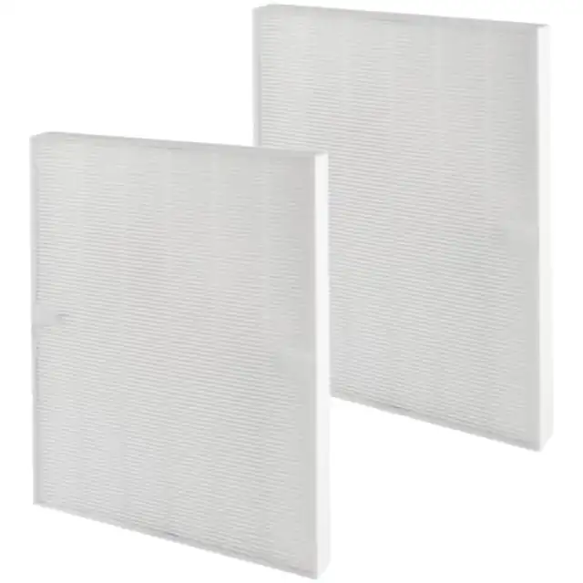 Set 2 filtre HEPA pentru purificator aer, 16.3x12.5x1.2cm, alb