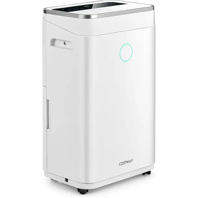 Dezumidificator COSTWAY 25L/24h, Rezervor 6.5L, pentru Incaperi de pana la 30 m², 3 Moduri de Functionare, 2 Trepte de Viteza, Timer 24h, Mod Sleep, Nivel Zgomot ≤ 42 dB