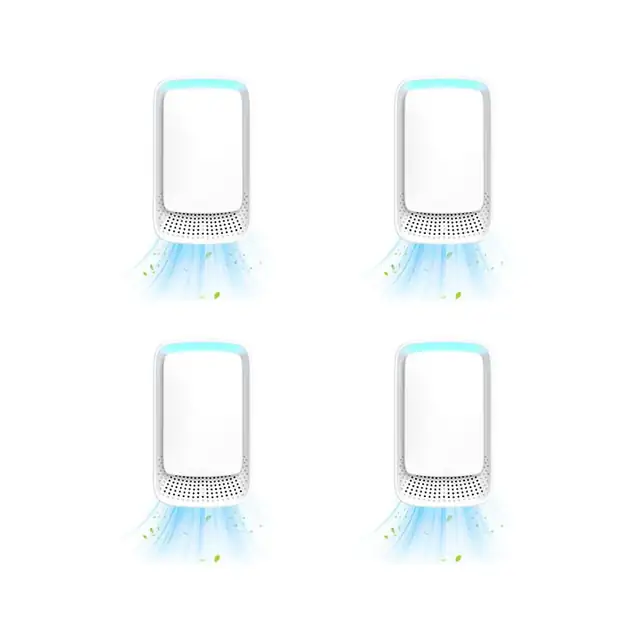 Set 4 purificatoare aer ionizator, alb, 220V, compact
