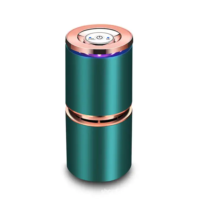 Purificator de aer AMRINUGL, ionizator, functionare silentioasa, difuzor fara apa, verde, dimensiune portabila