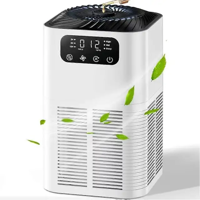 Purificator aer cu difuzor aromaterapie, plastic, alb, compact