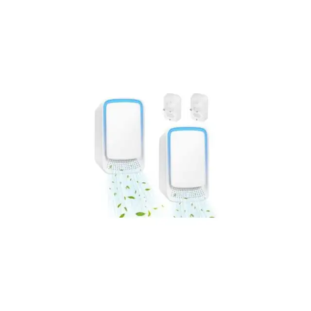 Purificator aer portabil set 2 bucati silentios 40 milioane ioni negativi alb compact