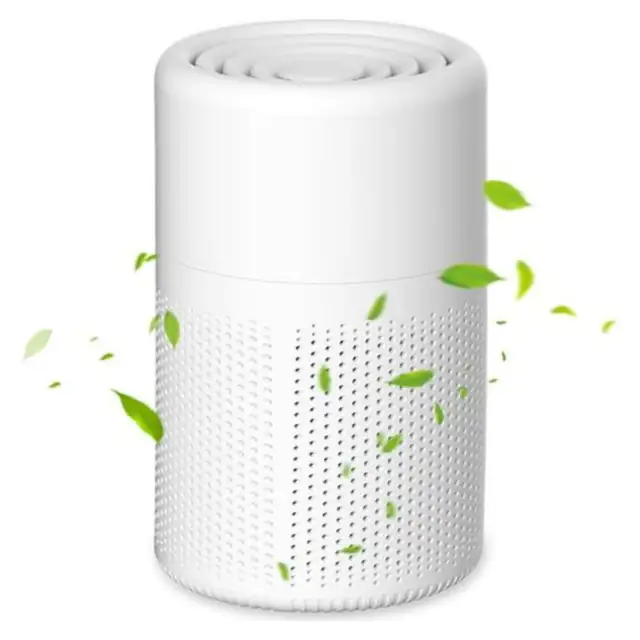 Purificator aer HEPA USB aromaterapie silentios 19x12cm alb