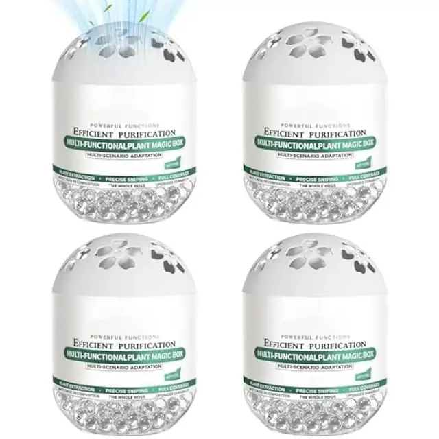 Set 4 purificatoare aer multifunctionale cu extracte din plante, alb, compact