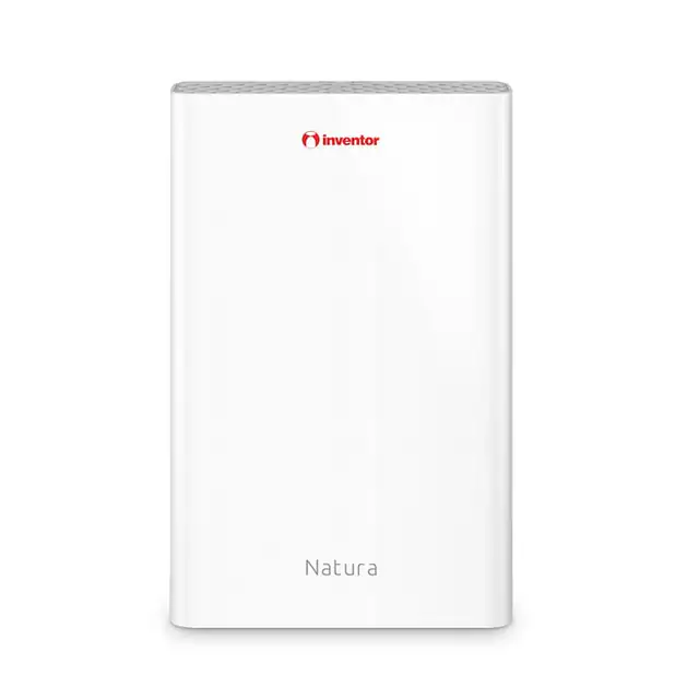 Purificator de aer Inventor Natura, filtru Ionizator HEPA Carbune activ, suprafata acoperita 20 mp, timer, Sleep, alb