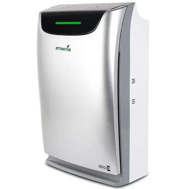 Purificator de aer Attractive Oberon 220, Umidificator, Lampa UV, Ionizator, 4 straturi de filtrare, pana la 40m2