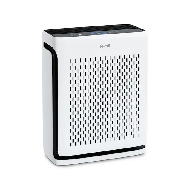 Purificator de aer Smart Levoit Vital 100S Wi-Fi, Filtru True HEPA, Carbon Activ, Acoperire pana la 48 m², Nivel Zgomot 23 dB, Senzor Calitate Aer, Mod Noapte, Alb