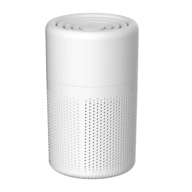 Purificator de aer BHW, HEPA, alb, Zgomot redus de 20 dB, functie de aromaterapie, Purificator de aer pentru mirosuri de animale de companie, praf, fum si par