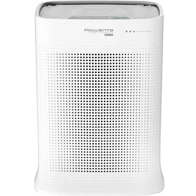 Purificator Rowenta Pure Air Genius PU3080F0, CADR 350 m3/h, 4 nivele filtrare, Wi-Fi, Temporizator, Detectare automata a nivelului de poluare, Ultra silentios, Alb
