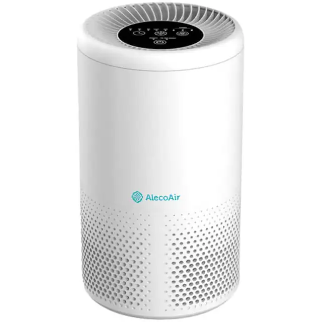 Purificator AlecoAir P15 KIDDO, Wi-Fi, Lampa UV, Filtru HEPA si Carbon, Ionizare, Telecomanda, Alb