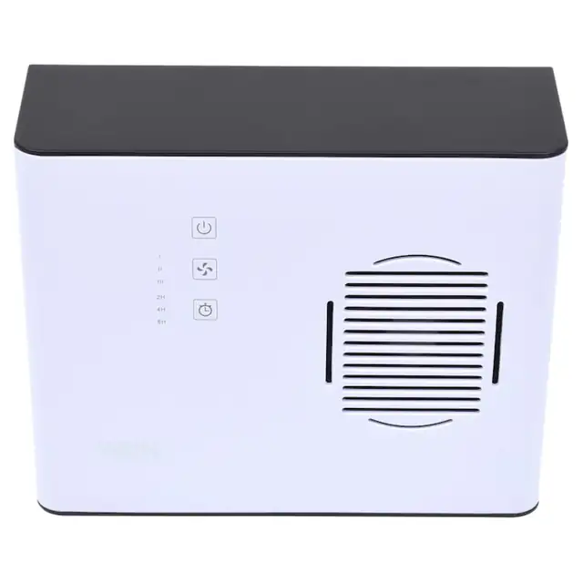 Purificator de aer WDH Germany, UV-C, prefiltru, filtre carbune activ, catalizator, HEPA, 6W, 15 m², max.100 m³/h, timer Alb/Negru