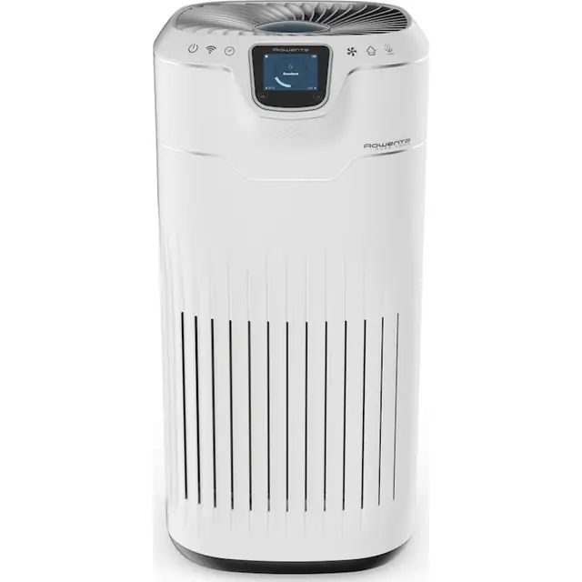Purificator ROWENTA Pure Home PU8080F0, sistem 360° purificare, 4 trepte de filtrare, aplicatie dedicata PureAir, indicator nivel de poluare, alb