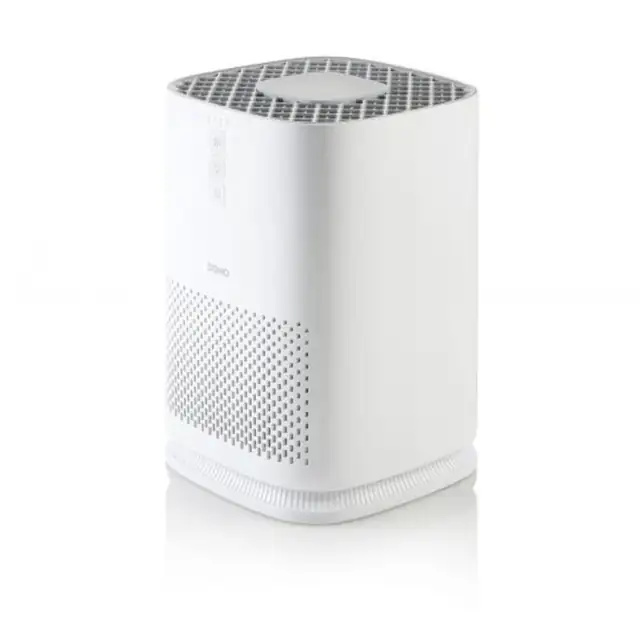 Purificator de aer cu ionizator, Domo, 20 m², Filtru HEPA, Iluminare LED, 3 nivele, Modul Sleep, Alb