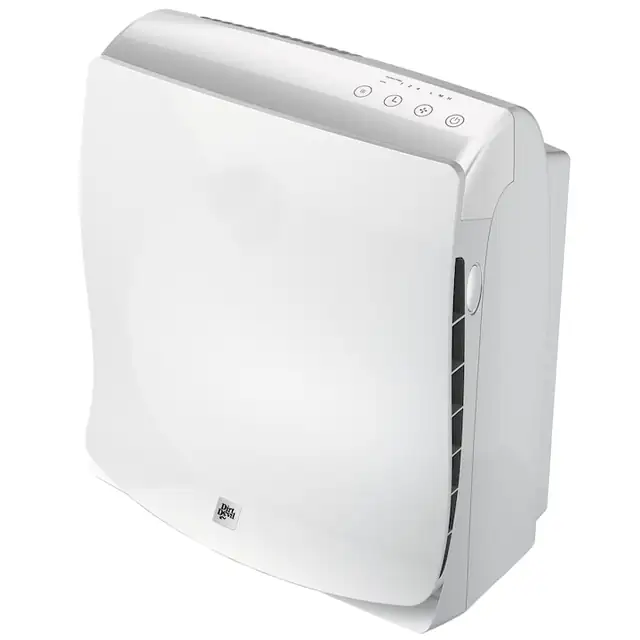 Purificator de aer Dirt Devil Pureza 150, 136 m3/h, Filtru Hepa, 3 trepte de viteza, 3 setari purificare, Alb