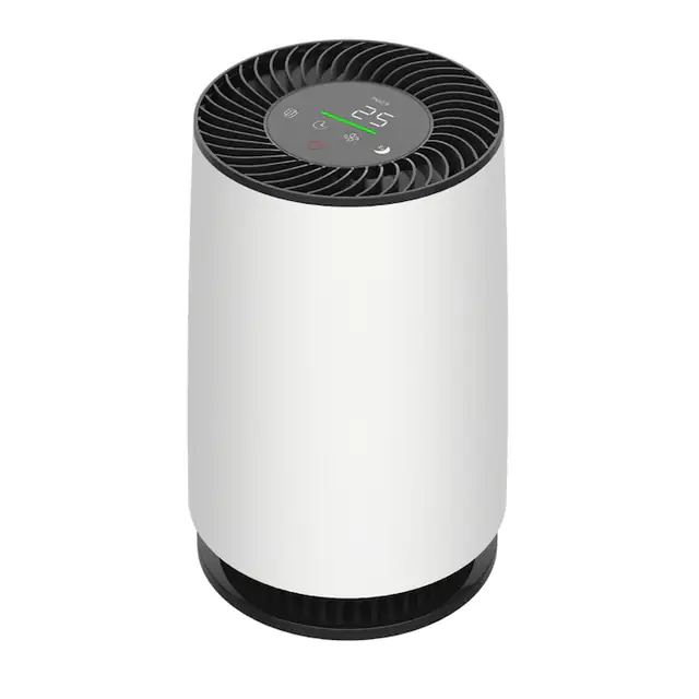 Purificator Aer pentru Birou, cu Filtru HEPA, Filtru Carbune Activ, Senzor Calitate Aer, Acoperire 15mp