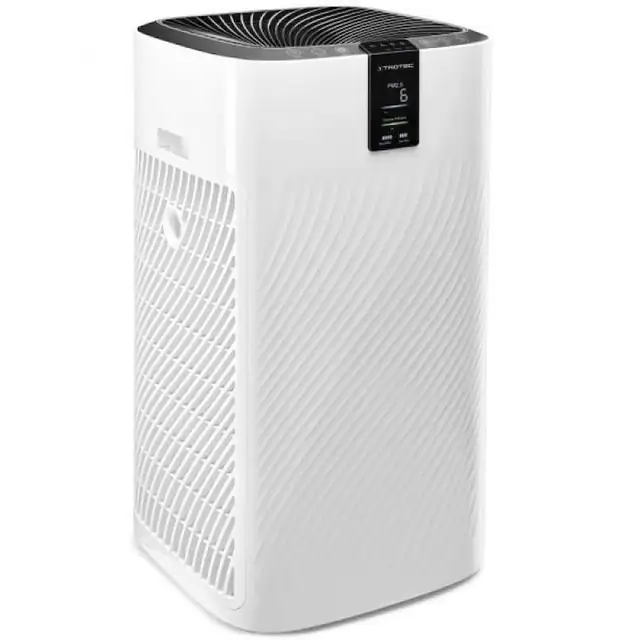 Purificator de aer AirgoClean 250 New Trotec, Filtru True HEPA, Mod automat, Potrivit pentru 88 mp, Ionizare, Indicator calitate aer