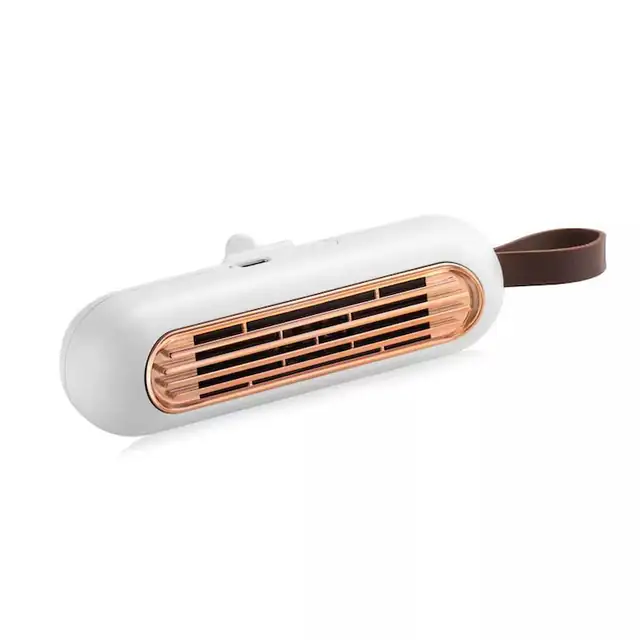 Dezodorizant cu functie de ozonificare doua moduri de agatare si retinere a mirosurilor neplacute din frigider, dulap, toalete, spatii inchise fara filtru, incarcare USB C culoare alb