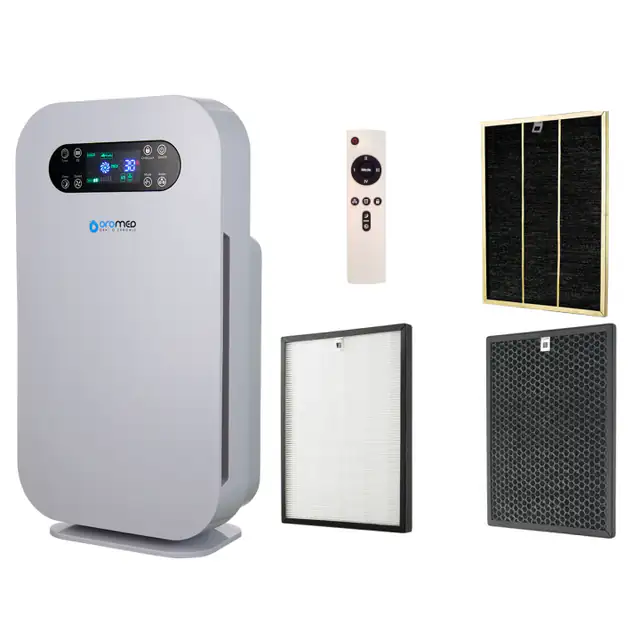 Purificator de aer, Oromed, Debit aer 280 m³/h, Gri