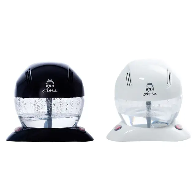 Set doua Purificatoare de aer ecologic pe baza de apa Hyla Aera, lampa LED in 7 culori, 13W, Alb si Negru