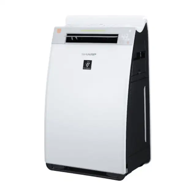 Purificator de aer cu umidificator Sharp KIG75EUW,56 mp, Plasmacluster Ion-Technology, 3 niveluri de filtrare, Senzor PM2.5, Alb
