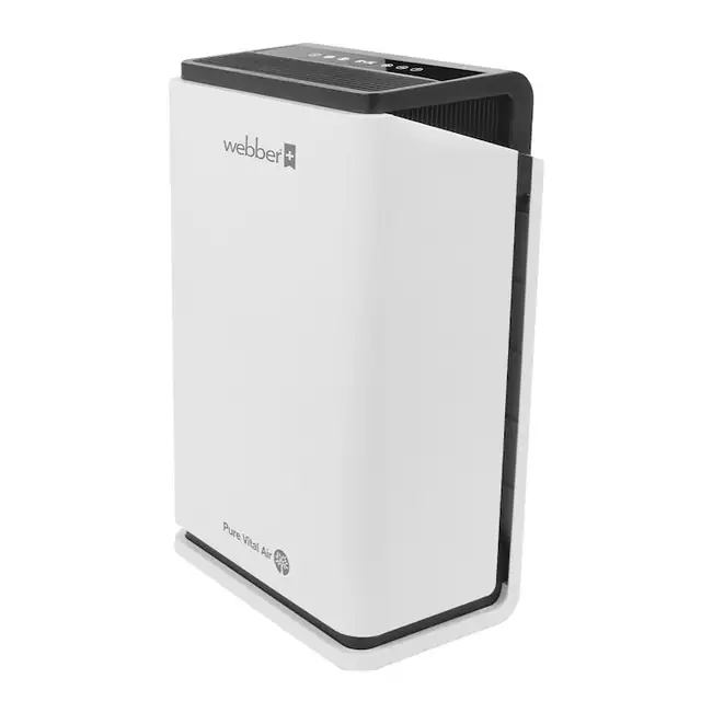 Purificator de aer Webber, AP8650, 6 praguri de filtrare, 3 trepte de viteza, Telecomanda, Alb/Negru