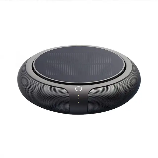 Purificator de aer auto, solar reincarcabil, aromoterapie cu ioni negativi, portabil, Negru
