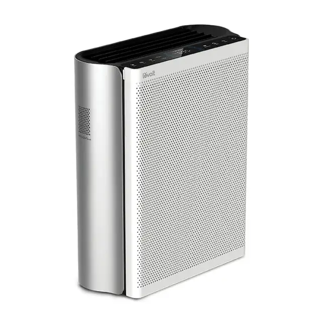 Purificator de aer Smart Levoit EverestAir Wi-Fi, Filtru True HEPA, Carbon Activ, Acoperire pana la 100 m², Flux de Aer Multidirectional, Mod Auto, Compatibil Alexa & Google Home, Touch Screen, Gri