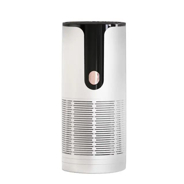 Purificator si Odorizant Aer Auto Portabil, Filtru HEPA, Incarcare USB, Silentios, 3 Viteze, Elimina Fumul si Mirosurile, Afisaj Digital, Alb